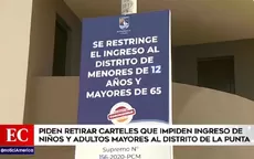Defensoría pide retirar carteles que restringen ingreso de personas a La Punta - Noticias de punta-hermosa