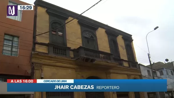 Casona en la cuadra 6 del jirón Ica en el Centro de Lima - Foto: Canal N