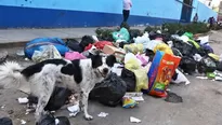 Basura acumulada en la calle. Foto: Andina