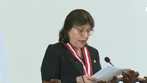 Delia Espinoza juró hoy como fiscal de la Nación para el periodo 2024-2027. / Video: Canal N