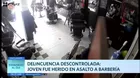 Delincuencia descontrolada: Joven fue herido en asalto a barbería