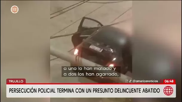 Delincuente muere en Trujillo tras persecución policial/ América Noticias Delincuente muere en Trujillo tras persecución policial/ América Noticias