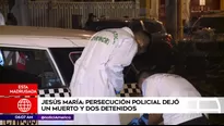 Delincuente abatido en Jesús María. América Noticias