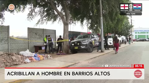 Un delincuente acribilla a hombre en Barrios Altos. Foto: América Noticias Un delincuente acribilla a hombre en Barrios Altos. Foto: América Noticias