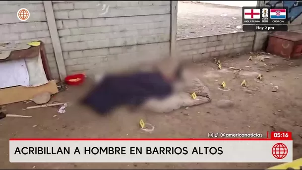 Un delincuente acribilla a hombre en Barrios Altos. Foto: América Noticias Un delincuente acribilla a hombre en Barrios Altos. Foto: América Noticias