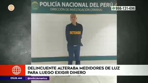 Delincuente alteraba medidores de luz. Foto y video: América Noticias