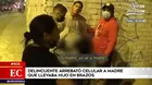 Delincuente arrebató celular a madre que llevaba hijo en brazos