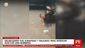 Delincuente baleado tras asaltar barbería en Villa El Salvador. Foto y video: América Noticias