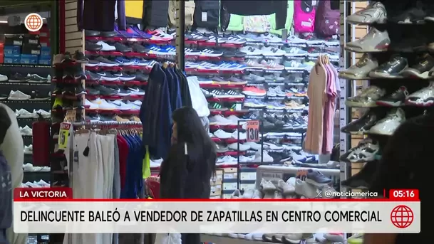 Delincuente dispara a vendedor de zapatillas en La Victoria. Foto: América Noticias