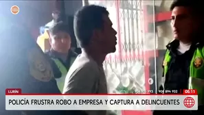 Delincuente llora ante la Policía tras intento de robo en Lurín. Foto y video: América Noticias