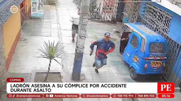 Ladrón asesina a su cómplice por accidente durante asalto en Comas. Foto: América Noticias