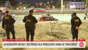 Un delincuente muerto y dos heridos tras persecución a robacarros en San Juan de Miraflores. Foto y video: América Noticias