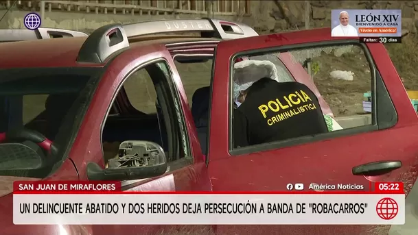 Un delincuente muerto y dos heridos tras persecución a robacarros en San Juan de Miraflores. Foto: América Noticias Un delincuente muerto y dos heridos tras persecución a robacarros en San Juan de Miraflores. Foto: América Noticias