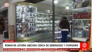 Delincuente robó joyería en Miraflores a una cuadra de policías. Foto y video: América TV
