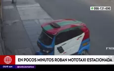 Delincuente se robó mototaxi estacionada en pocos minutos - Noticias de maria-pia