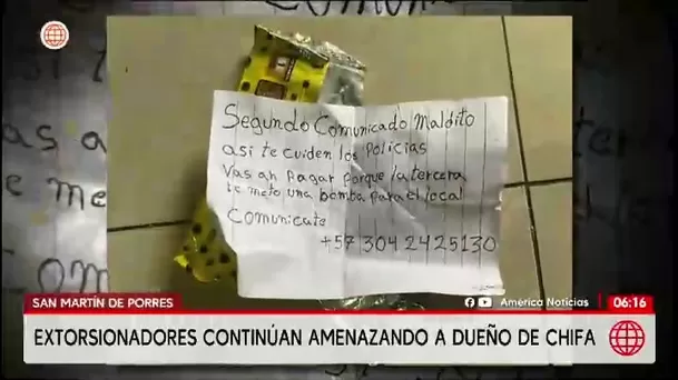 Amenazan con bomba a chifa en San Martín de Porres/ América Noticias Amenazan con bomba a chifa en San Martín de Porres/ América Noticias