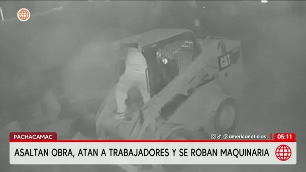 Delincuentes asaltan obra y roban maquinaria pesada en Pachacámac. Foto: América Noticias