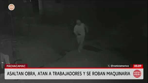 Delincuentes asaltan obra y roban maquinaria pesada en Pachacámac. Foto: América Noticias