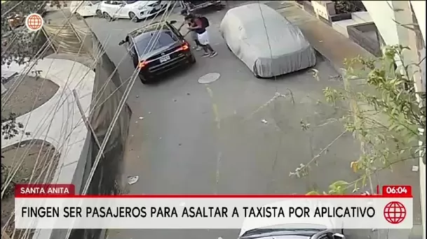 Delincuentes asaltan a taxista en Santa Anita/ América Noticias
