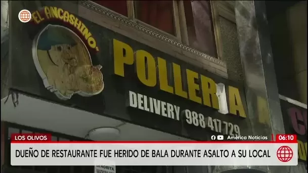 Ladrón balea al dueño de un chifa durante un asalto en la avenida Angélica Gamarra/ América Noticias Ladrón balea al dueño de un chifa durante un asalto en la avenida Angélica Gamarra/ América Noticias