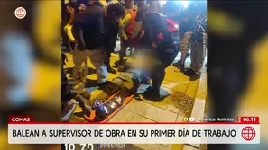 Balean a supervisor de obra en Comas en su primer día. Foto y video: AN