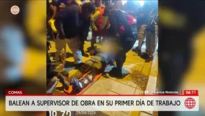 Balean a supervisor de obra en Comas en su primer día. Foto y video: AN