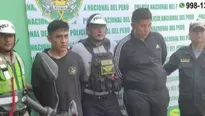 Los dos delincuentes lograron ser capturados tras intentar asaltar agencia / Fuente: América Noticias