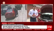 Delincuentes desmantelan auto en minutos en El Agustino