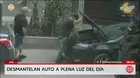 Delincuentes desmantelan vehículo en Ate y roban autopartes