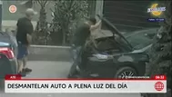 Delincuentes desmantelan vehículo en Ate y roban autopartes
