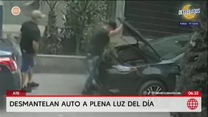 Delincuentes desmantelan vehículo en Ate y roban autopartes/ Video y Foto: América Noticias