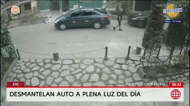 Delincuentes desmantelan auto estacionado y roban piezas valorizadas en S/ 11 000 en Ate/ América Noticias Delincuentes desmantelan auto estacionado y roban piezas valorizadas en S/ 11 000 en Ate/ América Noticias