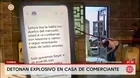 Delincuentes detonan explosivo en una casa en Comas