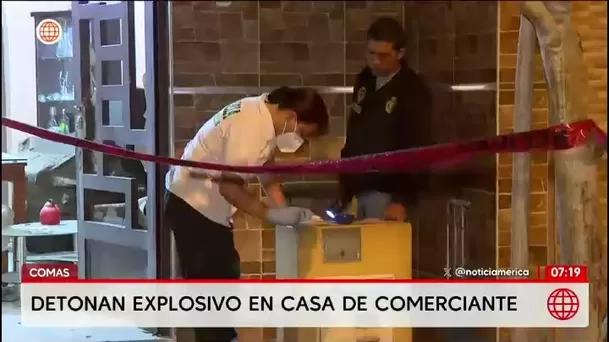 Atentan con explosivo en una vivienda en Comas/ América Noticias Atentan con explosivo en una vivienda en Comas/ América Noticias
