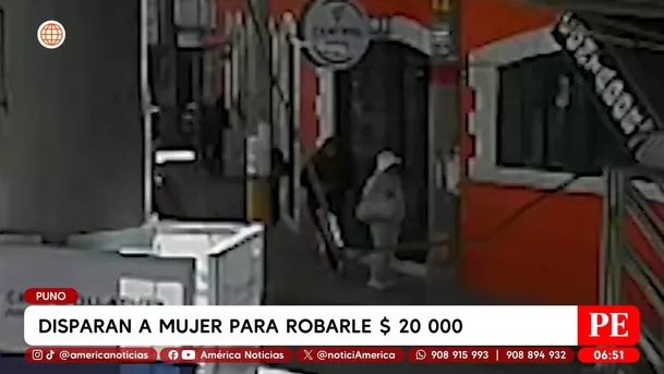 Delincuentes disparan a mujer para robarle 20 mil dólares en Juliaca, Puno. Foto: América Noticias