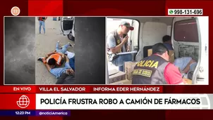 Policía frustró robo a camión que llevaba medicinas | Video: América Noticias