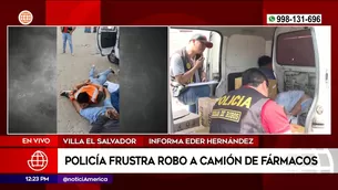 Policía frustró robo a camión que llevaba medicinas | Video: América Noticias