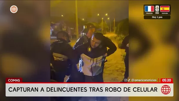 Delincuentes golpean a mujer para robarle su celular en Comas. Foto: América Noticias Delincuentes golpean a mujer para robarle su celular en Comas. Foto: América Noticias