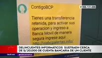 Delincuentes informáticos robaron 20 000 soles. América Noticias