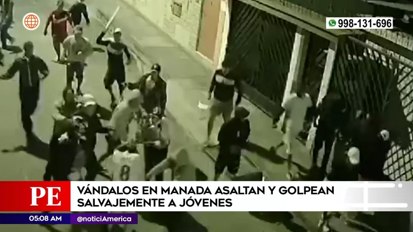 Delincuentes en manada asaltaron y golpearon salvajemente a jóvenes en San Juan de Miraflores