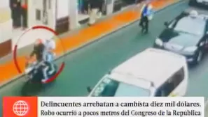 Delincuentes escaparon en una moto