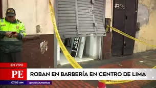 Robo en barbería en Centro de Lima. Foto: América Noticias