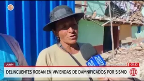 Delincuentes roban a damnificados por sismo en Junín. Foto y video: América Noticias