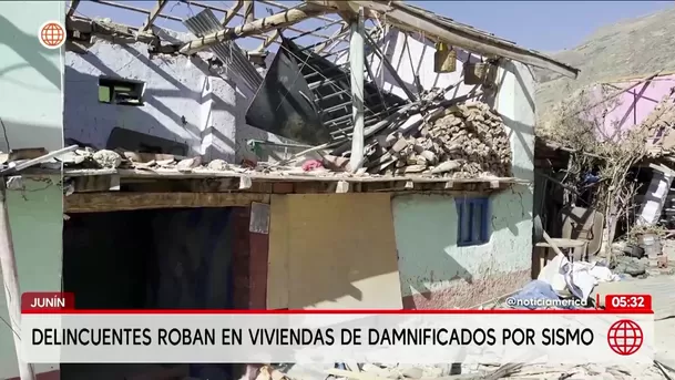 Delincuentes roban a damnificados por sismo en Junín. Foto: América Noticias Delincuentes roban a damnificados por sismo en Junín. Foto: América Noticias