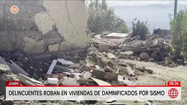 Delincuentes roban a damnificados por sismo en Junín. Foto: América Noticias Delincuentes roban a damnificados por sismo en Junín. Foto: América Noticias