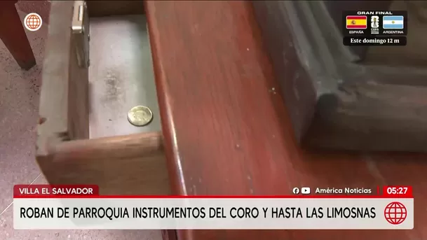 Delincuentes roban dos veces en parroquia de Villa El Salvador. Foto: América Noticias Delincuentes roban dos veces en parroquia de Villa El Salvador. Foto: América Noticias