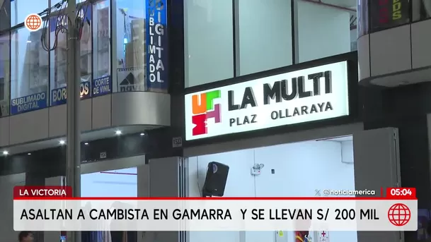 Delincuentes roban 200 mil soles tras asalto a cambista en Gamarra. Foto: América Noticias