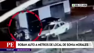 Robo fuera del local de Sonia Morales. América Noticias