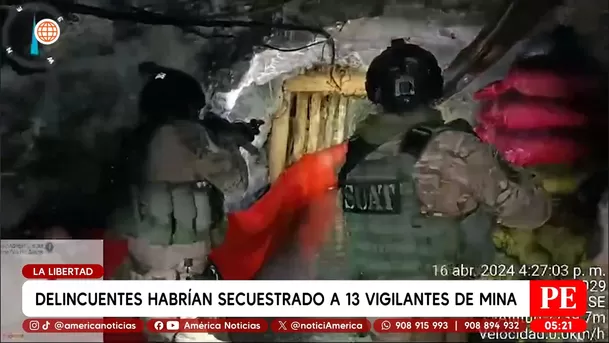 Delincuentes habrían secuestrado a 13 vigilantes de mina en La Libertad. Foto: América Noticias
