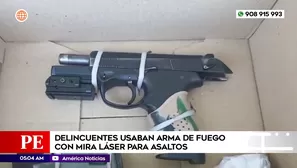 Delincuentes usaban arma de fuego con mira láser para asaltos. Foto y video: América Noticias